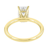 Delphine 14K Yellow Gold Emerald Cut Lab Grown Diamond Hidden Halo Engagement Ring - 2.1 ctw