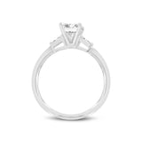 Solene 14K White Gold Emerald Cut Lab Grown Diamond 3 Stone Engagement Ring - 1.6 ctw