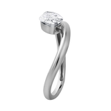 Naia 1 Ct Marquise Lab Grown Diamond Engagement Ring in 14K White Gold