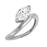 Naia 1 Ct Marquise Lab Grown Diamond Engagement Ring in 14K White Gold