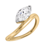 Naia 1 Ct Marquise Lab Grown Diamond Engagement Ring in 14K Yellow Gold
