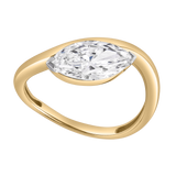 Naia 1 Ct Marquise Lab Grown Diamond Engagement Ring in 14K Yellow Gold