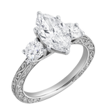 Aislyra 2.70 Ct Marquise Lab Grown Diamond Engagement Ring in 14K White Gold