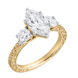 Aislyra 2.70 Ct Marquise Lab Grown Diamond Engagement Ring in 14K Yellow Gold