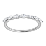 Serelyn 0.35 Ct Marquise Lab Grown Diamond Band Ring in 14K White Gold
