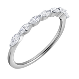 Serelyn 0.35 Ct Marquise Lab Grown Diamond Band Ring in 14K White Gold