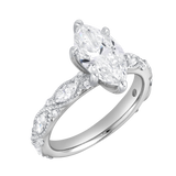 Althea 2.6 Ct Marquise Lab Grown Diamond Engagement Ring in 14K White Gold