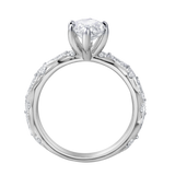 Althea 2.6 Ct Marquise Lab Grown Diamond Engagement Ring in 14K White Gold