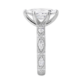 Althea 2.6 Ct Marquise Lab Grown Diamond Engagement Ring in 14K White Gold