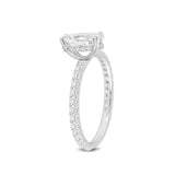 Eliana 14K White Gold Oval Lab Grown Diamond Hidden Halo Engagement Ring - 2 Ct