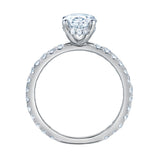 Eliana 14K White Gold Oval Lab Grown Diamond Hidden Halo Engagement Ring - 2 Ct