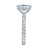 Eliana 14K White Gold Oval Lab Grown Diamond Hidden Halo Engagement Ring - 2 Ct