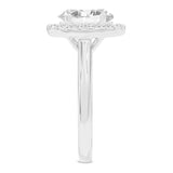Idalia 14K White Gold Oval Lab Grown Diamond Halo Engagement Ring - 1.9 Ct