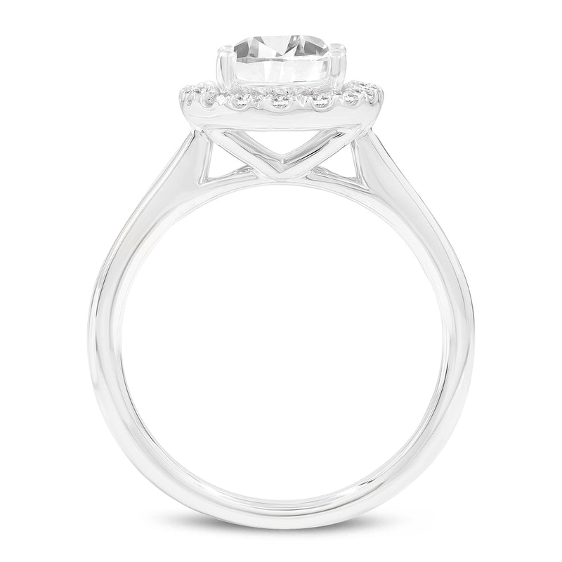 Idalia 14K White Gold Oval Lab Grown Diamond Halo Engagement Ring - 1.98 Ct