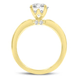 Cassia 14K Yellow Gold Oval Lab Grown Diamond Hidden Halo Engagement Ring - 2.1 Ct