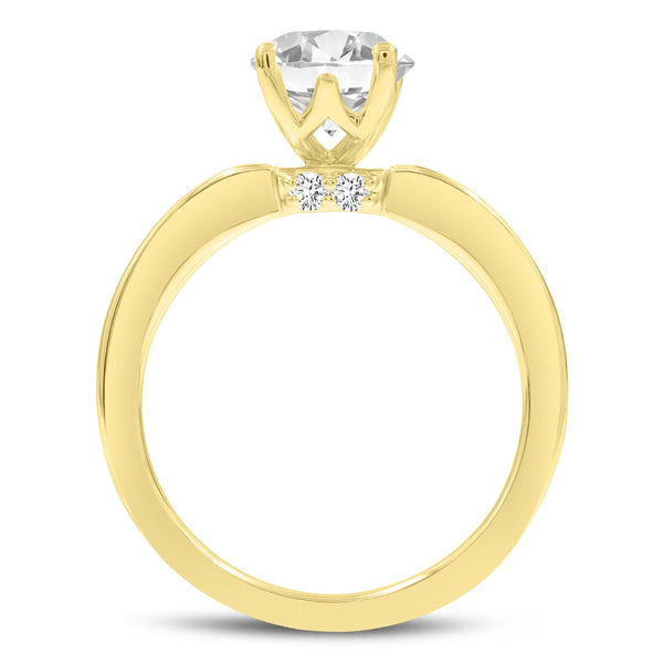 Cassia 14K Yellow Gold Oval Lab Grown Diamond Hidden Halo Engagement Ring - 2.12 Ct