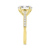 Solce 14K Yellow Gold Oval Lab Grown Diamond Engagement Ring - 2.2 Ct