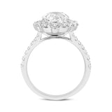 Sabina 14K White Gold Oval Lab Grown Diamond Halo Engagement Ring - 4.7 Ct