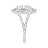 Sabina 14K White Gold Oval Lab Grown Diamond Halo Engagement Ring - 4.7 Ct