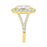 Sabina 14K Yellow Gold Oval Lab Grown Diamond Halo Engagement Ring - 4.7 Ct