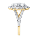 Sabina 14K Yellow Gold Oval Lab Grown Diamond Halo Engagement Ring - 4.7 Ct