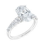 Julia 14K White Gold Oval Lab Grown Diamond Engagement Ring - 3.7 Ct