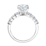 Julia 14K White Gold Oval Lab Grown Diamond Engagement Ring - 3.7 Ct