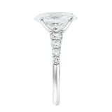 Julia 14K White Gold Oval Lab Grown Diamond Engagement Ring - 3.7 Ct