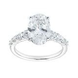 Julia 14K White Gold Oval Lab Grown Diamond Engagement Ring - 3.7 Ct