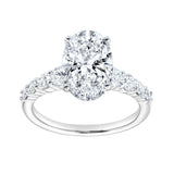 Julia 14K White Gold Oval Lab Grown Diamond Engagement Ring - 3.7 Ct