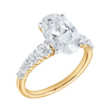 Julia 14K Yellow Gold Oval Lab Grown Diamond Engagement Ring - 3.7 Ct