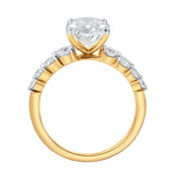Julia 14K Yellow Gold Oval Lab Grown Diamond Engagement Ring - 3.7 Ct