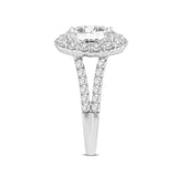 Octavia 14K White Gold Oval Lab Grown Diamond Halo Engagement Ring - 2.5 Ct
