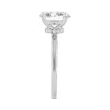 Cecilia 14K White Gold Oval Lab Grown Diamond Hidden Halo Engagement Ring - 1.8 Ct
