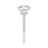 Adriana 14K White Gold Oval Lab Grown Diamond Hidden Halo Engagement Ring - 2.35 Ct