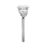 Delila 14K White Gold Oval Cut Lab Grown Diamond Trinity Ring - 2 ct