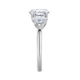 Delila 14K White Gold Oval Cut Lab Grown Diamond Trinity Ring - 2 ct