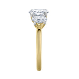 Delila 14K Yellow Gold Oval Cut Lab Grown Diamond Trinity Ring - 2 ct