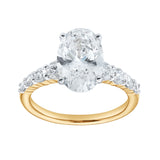 Camila 14K Yellow Gold Oval Lab Grown Diamond Engagement Ring - 2.5 Ct