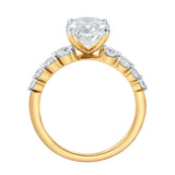 Camila 14K Yellow Gold Oval Lab Grown Diamond Engagement Ring - 2.5 Ct