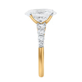 Camila 14K Yellow Gold Oval Lab Grown Diamond Engagement Ring - 2.5 Ct