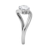 Lilian 1.5 Ct Oval Lab Grown Diamond Engagement Ring in 14K White Gold