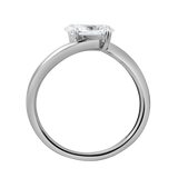 Lilian 1.5 Ct Oval Lab Grown Diamond Engagement Ring in 14K White Gold