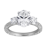 Caldria 2.65 Ct Oval Lab Grown Diamond Engagement Ring in 14K White Gold