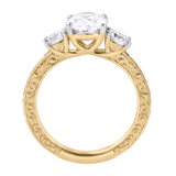 Caldria 2.65 Ct Oval Lab Grown Diamond Engagement Ring in 14K Yellow Gold