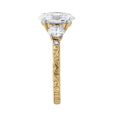 Caldria 2.65 Ct Oval Lab Grown Diamond Engagement Ring in 14K Yellow Gold