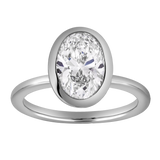 Veradis 3.00 Ct Oval Lab Grown Diamond Engagement Ring in 14K White Gold