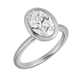Veradis 2.50 Ct Oval Lab Grown Diamond Engagement Ring in 14K White Gold