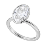 Veradis 3.00 Ct Oval Lab Grown Diamond Engagement Ring in 14K White Gold