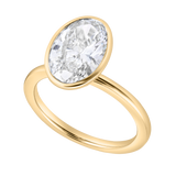Veradis 3.00 Ct Oval Lab Grown Diamond Engagement Ring in 14K Yellow Gold
